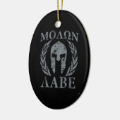 Molon Labe Grunge Spartan Armor Keramikornament (Links)