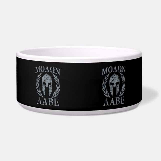 Molon Labe Grunge Spartan Armor Napf (Vorderseite)