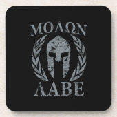 Molon Labe Grunge Spartan Armor Untersetzer (Vorderseite)
