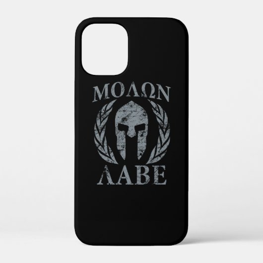 Molon Labe Grunge Spartan Helmet Case-Mate iPhone Hülle (Rückseite)