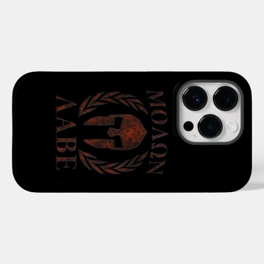 Molon Labe Iron Warrior Laurels Case-Mate iPhone Hülle (Rückseite (Horizontal))