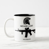 Molon Labe Kaffee-Tasse Zweifarbige Tasse (Links)