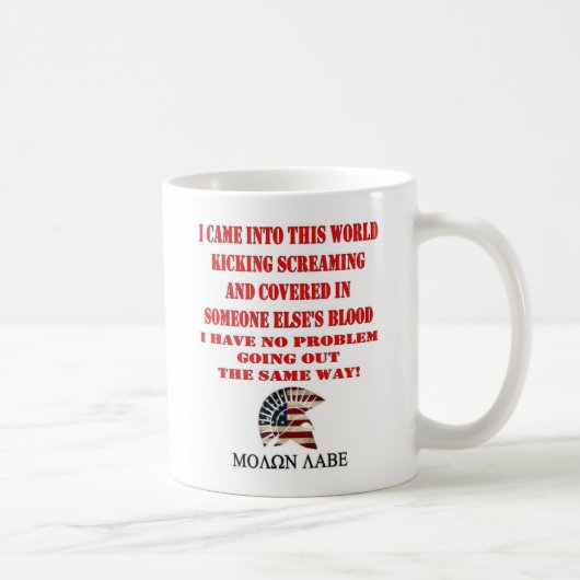 MOLON LABE KAFFEETASSE (Rechts)