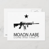 Molon Labe - Komm und nimm es Postkarte (Vorne/Hinten)