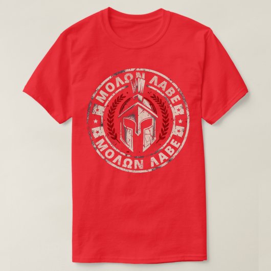 Molon Labe kommen und nehmen Spartan T-Shirt (Design vorne)