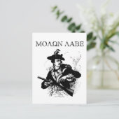 Molon Labe Minuteman Postkarte (Stehend Vorderseite)