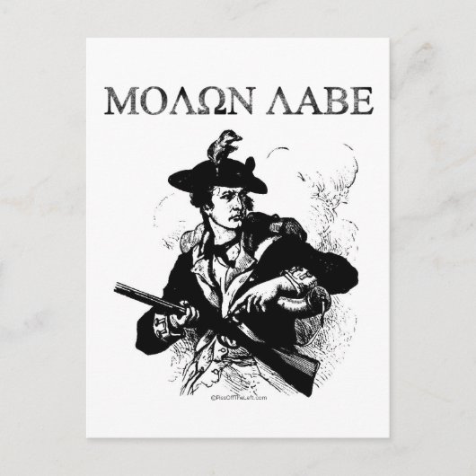 Molon Labe Minuteman Postkarte (Vorderseite)
