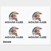 Molon Labe! Rechteckiger Aufkleber (Blatt)