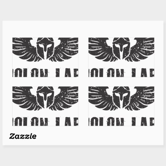 Molon Labe Rechteckiger Aufkleber (Blatt)