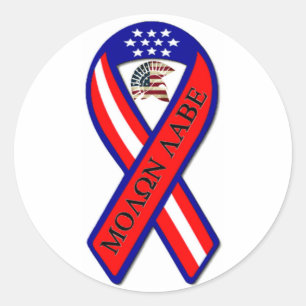 MOLON LABE RUNDER AUFKLEBER