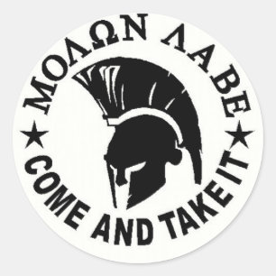 Molon Labe Runder Aufkleber