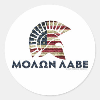 Molon Labe! Runder Aufkleber