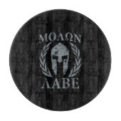 Molon Labe Schmutz-spartanische Maske Schneidebrett (Vorderseite)