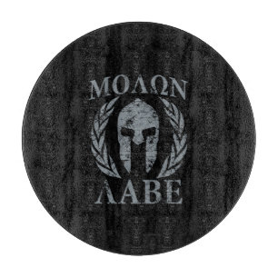 Molon Labe Schmutz-spartanische Maske Schneidebrett