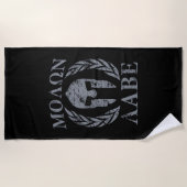 Molon Labe Schmutz-spartanischer Strandtuch (Vorderseite)
