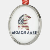 Molon Labe! Silbernes Ornament (Links)