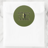 Molon Labe Spartan 5 Sterne Olive Green Runder Aufkleber (Tasche)