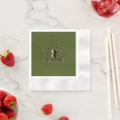 Molon Labe Spartan 5 Sterne Olive Green Serviette (Beispiel)