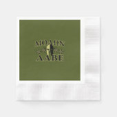 Molon Labe Spartan 5 Sterne Olive Green Serviette (Vorderseite)