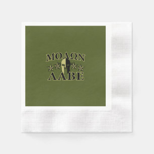 Molon Labe Spartan 5 Sterne Olive Green Serviette