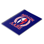 Molon Labe Spartan Armor Laurels Navy Blue Notizblock (Linke Seite)