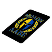 Molon Labe Spartan Armor Laurels Yellow Blue Magnet (Linke Seite)