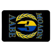 Molon Labe Spartan Armor Laurels Yellow Blue Magnet (Horizontal)