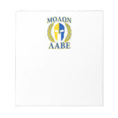 Molon Labe Spartan Armor Laurels Yellow Blue Notizblock (Vorderseite)
