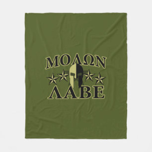 Molon Labe Spartan Helmet 5 Sterne Fleecedecke