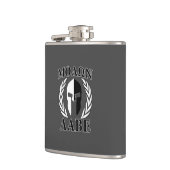 Molon Labe Spartan Helmet Laurels Black Flachmann (Links)