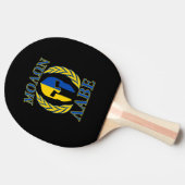 Molon Labe Spartan Helmet Laurels Blue Yellow Tischtennis Schläger (Seitenansicht)