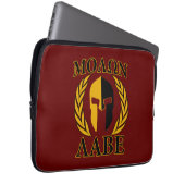 Molon Labe Spartan Helmet Laurels Burgundy Accent Laptopschutzhülle (Vorne Rechts)