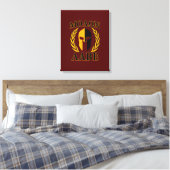 Molon Labe Spartan Helmet Laurels Burgundy Leinwanddruck (Insitu (Schlafzimmer))