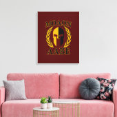 Molon Labe Spartan Helmet Laurels Burgundy Leinwanddruck (Insitu (Wohnzimmer))