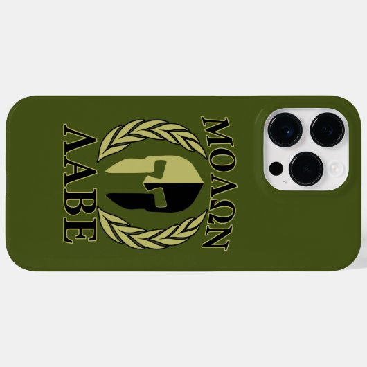 Molon Labe Spartan Helmet Laurels Case-Mate iPhone Hülle (Rückseite (Horizontal))