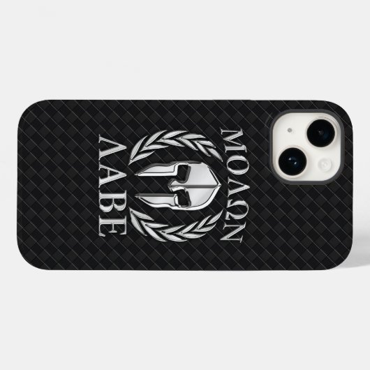 Molon Labe Spartan Helmet Laurels Case-Mate iPhone Hülle (Rückseite (Horizontal))