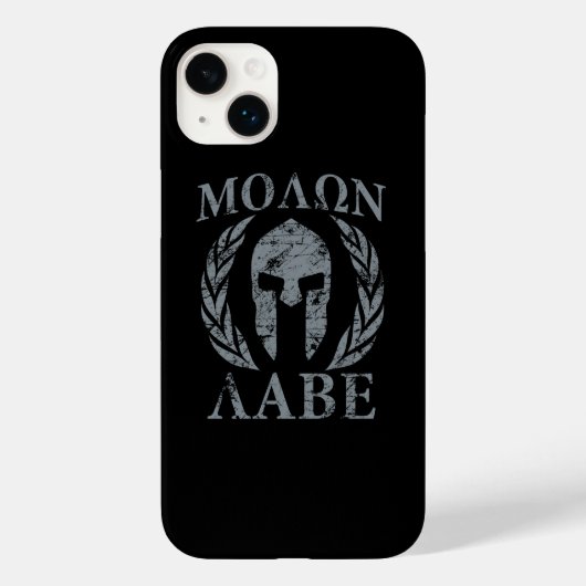 Molon Labe Spartan Helmet Laurels Case-Mate iPhone Hülle (Rückseite)
