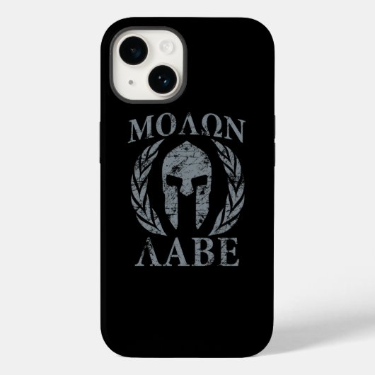 Molon Labe Spartan Helmet Laurels Case-Mate iPhone Hülle (Rückseite)