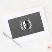Molon Labe Spartan Helmet Laurels Charcoal Rechteckiger Aufkleber (Umschlag)