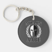 Molon Labe Spartan Helmet Laurels Charcoal Schlüsselanhänger (Vorderseite)