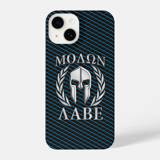 Molon Labe Spartan Helmet Laurels iPhone Hülle (Rückseite)