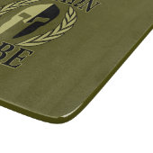Molon Labe Spartan Helmet Laurels Olive Green Schneidebrett (Ecke)