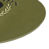Molon Labe Spartan Helmet Laurels Olive Green Schneidebrett (Ecke)