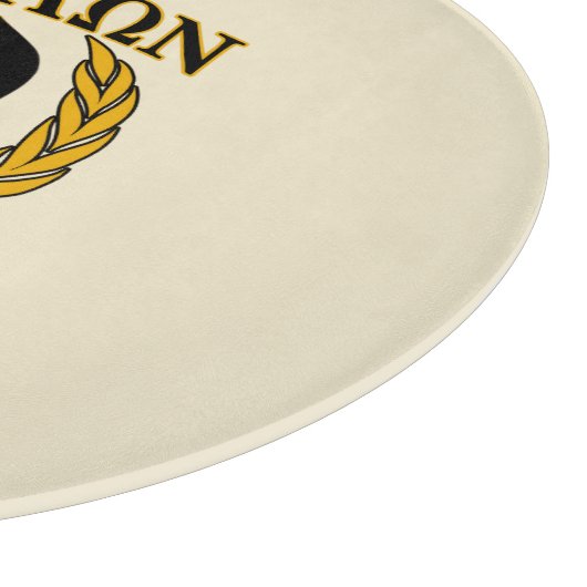 Molon Labe Spartan Helmet Laurels Warm Beige Schneidebrett (Ecke)