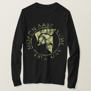 Molon Labe Spartan Helmet Military Camouflage Männ T-Shirt