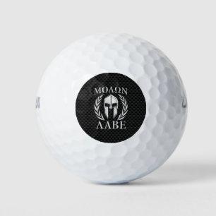 Molon Labe Spartan in Chrome Carbon Fibre Style Golfball