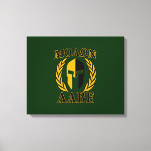 Molon Labe Spartan Laurels Forest Green Decor Leinwanddruck