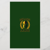 Molon Labe Spartan Laurels on Forest Green Briefpapier (Vorderseite)