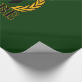 Molon Labe Spartan Laurels on Forest Green Geschenkpapier (Ecke)