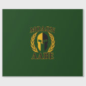 Molon Labe Spartan Laurels on Forest Green Geschenkpapier (Flach)